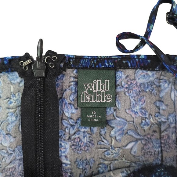 Wild Fable Floral Print Bustier slip dress With Lace Trim & Adjustable Straps 10 - Picture 4 of 6